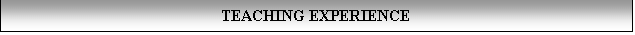 ı: TEACHING EXPERIENCE
