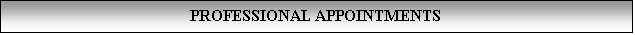 ı: PROFESSIONAL APPOINTMENTS